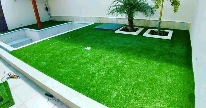 Outdoor artificial grass carpet for compound