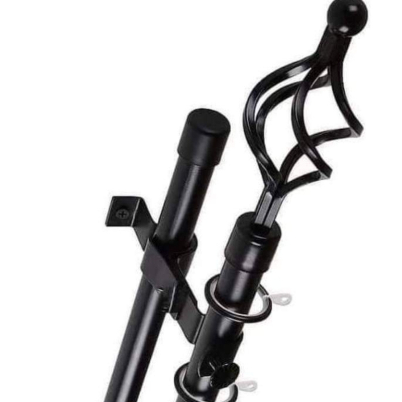 Black curtain rods