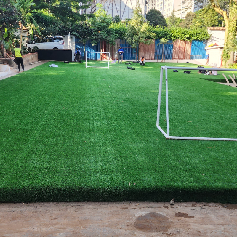 grass carpet Nairobi school playground project